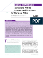 Implementing AORN Recommended Practices For Surgical Attire