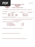 TO THE APPLICANT: This Form Should Be Given To Professors Who Are Able To Evaluate You For Graduate Study