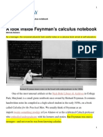 A Look Inside Feynman Notebook
