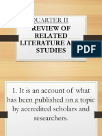Quarter Ii: Review of Related Literature and Studies