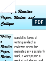 Writing Critique Approaches Guide