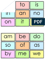 Free Printable Sight Word Cards PDF