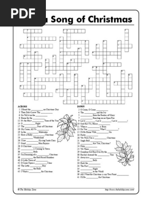 Sing a Song Crossword