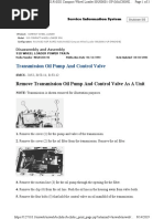 Remove Transmission Oil Pump and Control Valve As A Unit