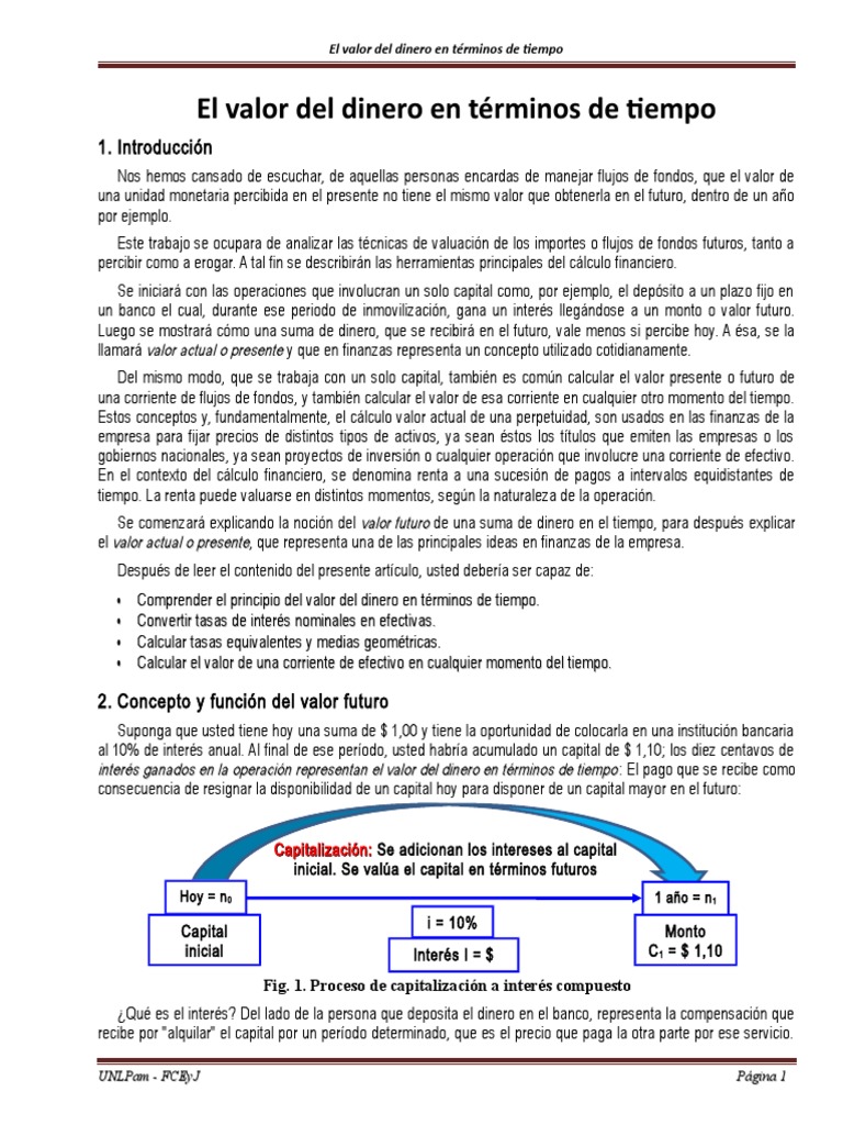 El Valor Del Dinero en Términos de Tiempo | PDF | Interés | Inflación