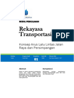 Konsep Arus Lalu Lintas Jalan Raya dan Persimpangan