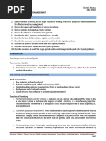 Chapter 12: Inventory Management: Learning Objectives