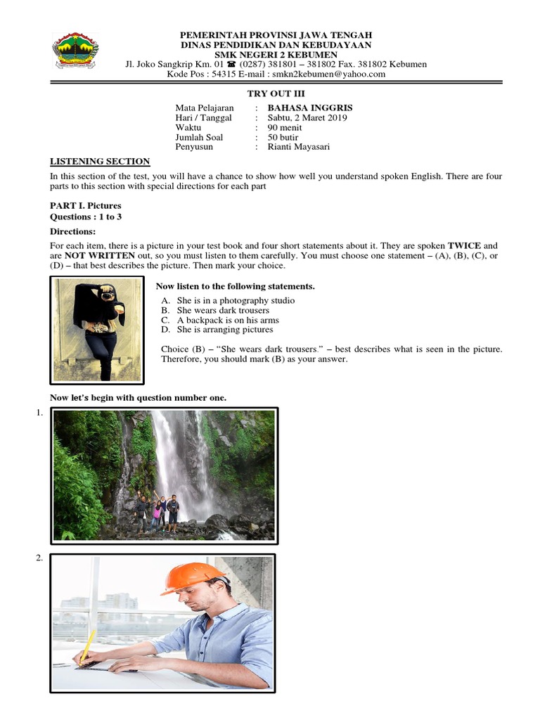 Try Out 2 Smk Tahun 2018 2019 Mapel Bahasa Inggris Business