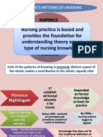 Nursing Practice Is Based and Provides The Foundation For Understanding Theory As One Type of Nursing Knowledge