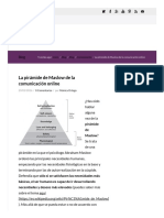 La Pirámide de Maslow de La Comunicación Online - Uppernet