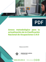 Anexo 3 Metodologia Para La Actualizacion de La Clasificación Nacional de Ocupaciones