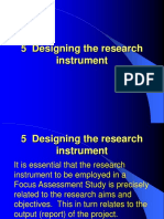 5 Designing The Research Instrument