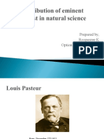 Contribution of Eminent Scientist in Natural Science