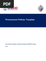 Procurement Policies Template