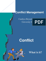 Conflict Management: Candyce Reynolds, Ph.D.. University Studies