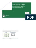 Make Your First Pivottable