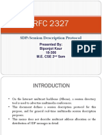 SDP: Session Description Protocol: Presented By: Biponjot Kaur 18-306 M.E. Cse 2 Sem