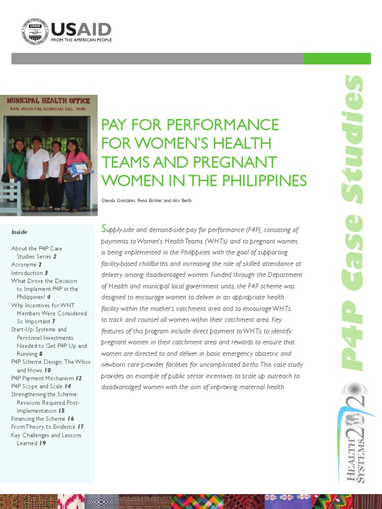 P4P Women's Health Team and Pregnant Women in The Philippines | PDF ...