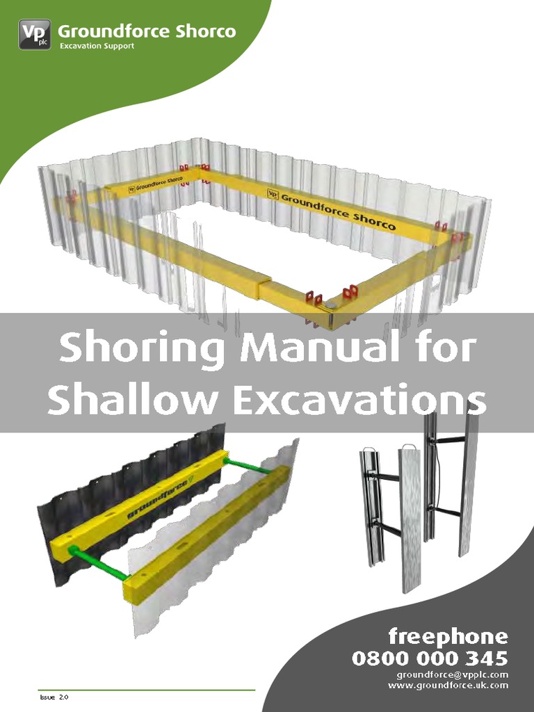 Shoring Manual For Shallow Excavations Groundforce PDF | PDF | Deep ...