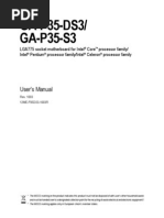 Download manual motherboard gigabyte p35-ds3 english by josu SN425899 doc pdf