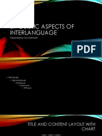 Linguistics Aspects of Interlanguage Presentation