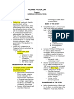 Philippine Political Law: Scope, Basis and Background