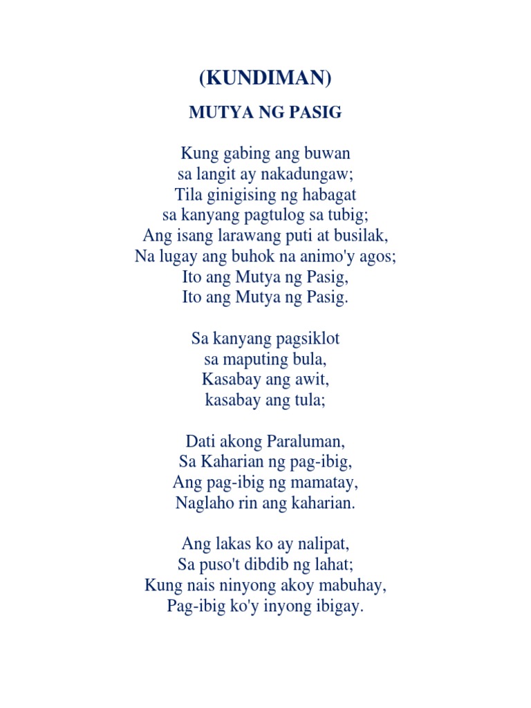 Awit Tungkol Sa Bayan - awit tiwisita