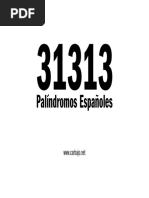 Víctor Carbajo: 31.313 Palíndromos Españoles (2003) | PDF | Naturaleza