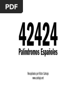 Víctor Carbajo: 42.424 Palíndromos Españoles (2008) | PDF | Naturaleza