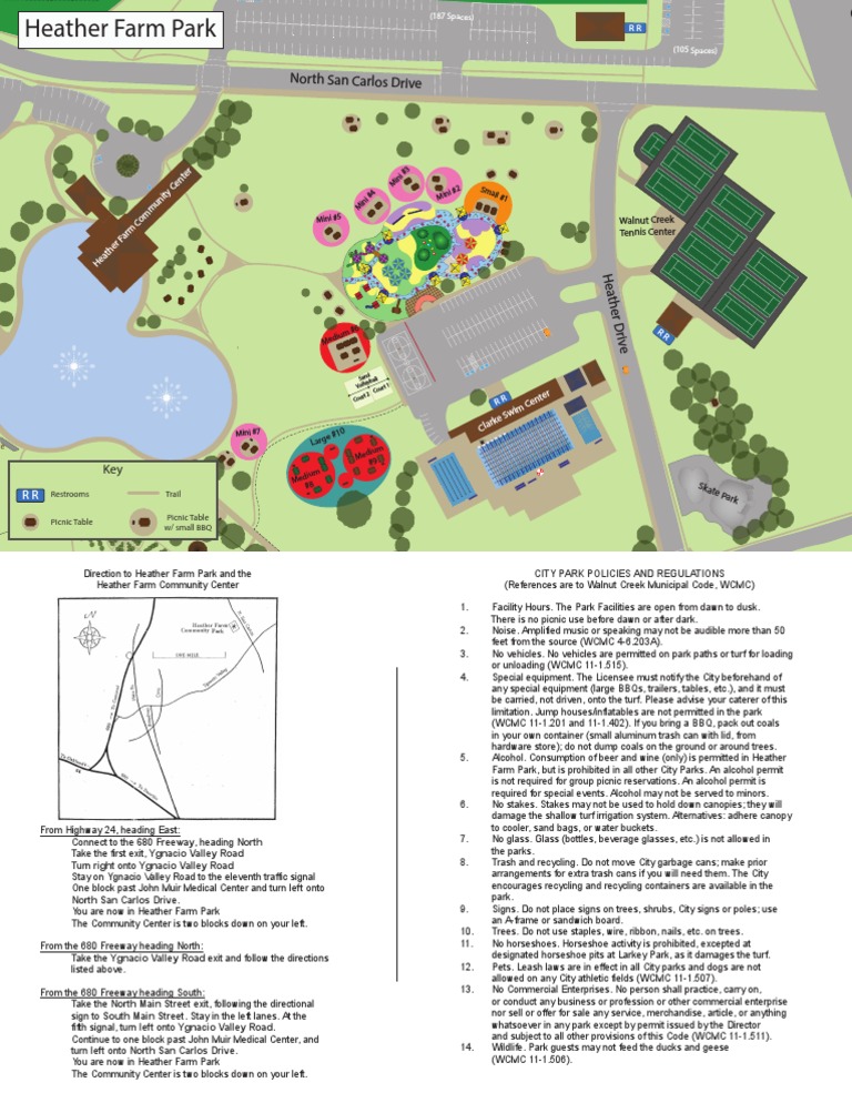 Heather Farm Park Picnic Table Brochure  PDF  Alcoholic Drinks  Nature