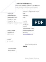 Samanwaya Form No.1: Application For User Login Credentials For Aided School Managers