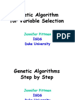 Genetic Algorithm For Variable Selection: Jennifer Pittman