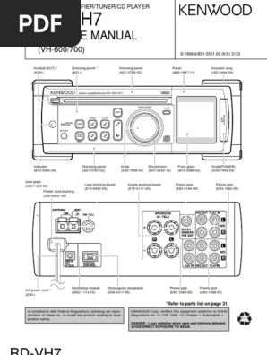 Kenwood Rd Vh7 Audio Electronics Sound Production Technology