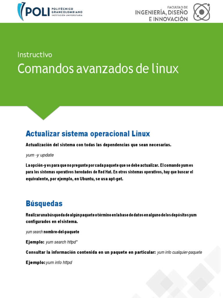 Comandos Avanzados de Linux | PDF | Ingeniería Informática | Datos de ...