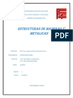 Segundo Avance Estructuras de Madera y Metalicas