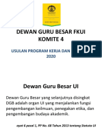 Usulan Program Kerja Komite 4 DGB FKUI 2020