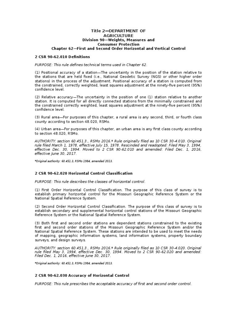 Establishing Accurate Horizontal and Vertical Control Standards and