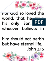 For God So Loved The World, That He Gave His Only Son, That Whoever Believes in