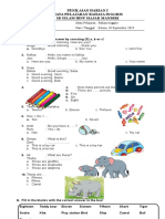 Penilaian Harian I Mata Pelajaran Bahasa Inggris SD Islam Ibnu Hajar Mandiri
