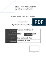 Programming Logic and Design Lab Exercise 1