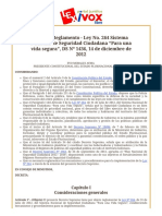 Bolivia - Reglamento - Ley No. 264 Sistema Nacional de Seguridad Ciudadana "Para Una Vida Segura", DS #1436, 14 de Diciembre de 2012 PDF