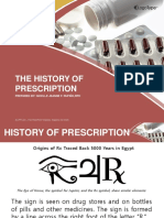 The History of Prescription: Prepared By: Gicelle Jeanne F. Rufiño, RPH