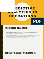 Predictive Analysis On Operations