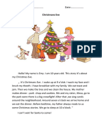 Christmas Eve Reading Comprehension Exercises - 93615