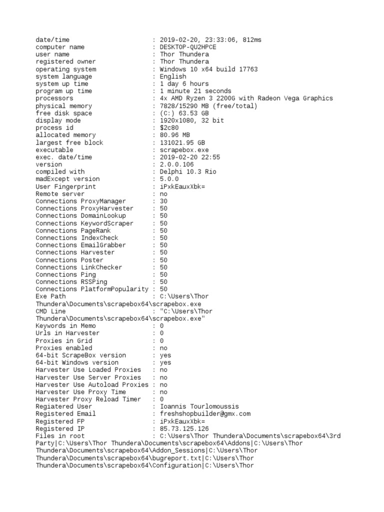 Bug Report | PDF | System Software | Computing