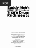 Buddy Rich Snare Drum Rudiments