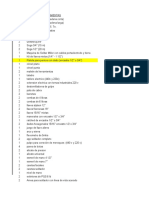 Lista de Herramientas Acondicionadores Plomo y Zinc