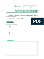 08 Racionalização de Denominadores PDF