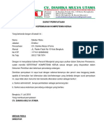 Kompetensi Kerja Direktur CV Diahika