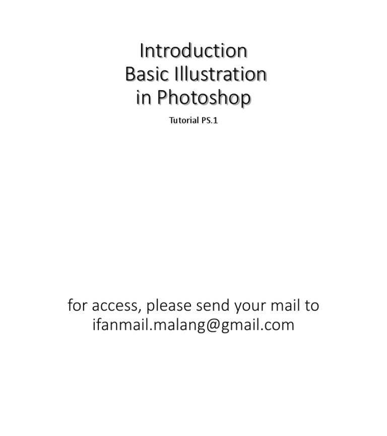 Photoshop Basic Illustration Tutorial | PDF